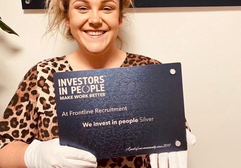 Jess from our head office with the Investors in People Award